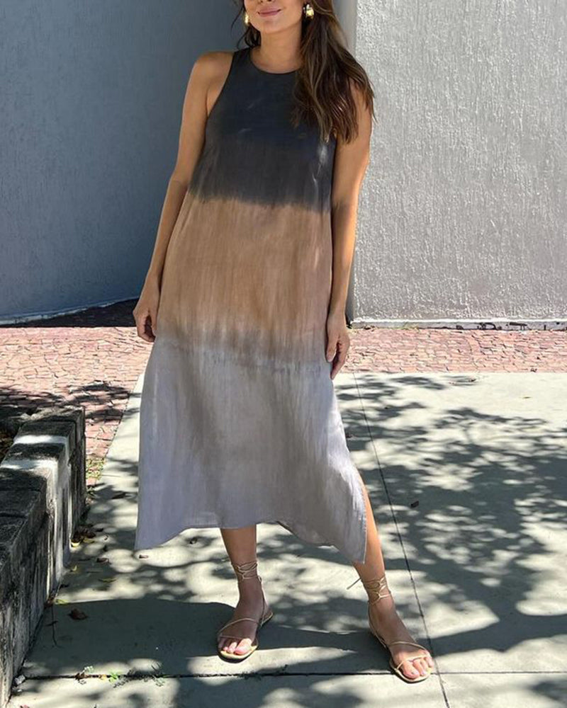 Yvonne - Robe sans manches et dégradé