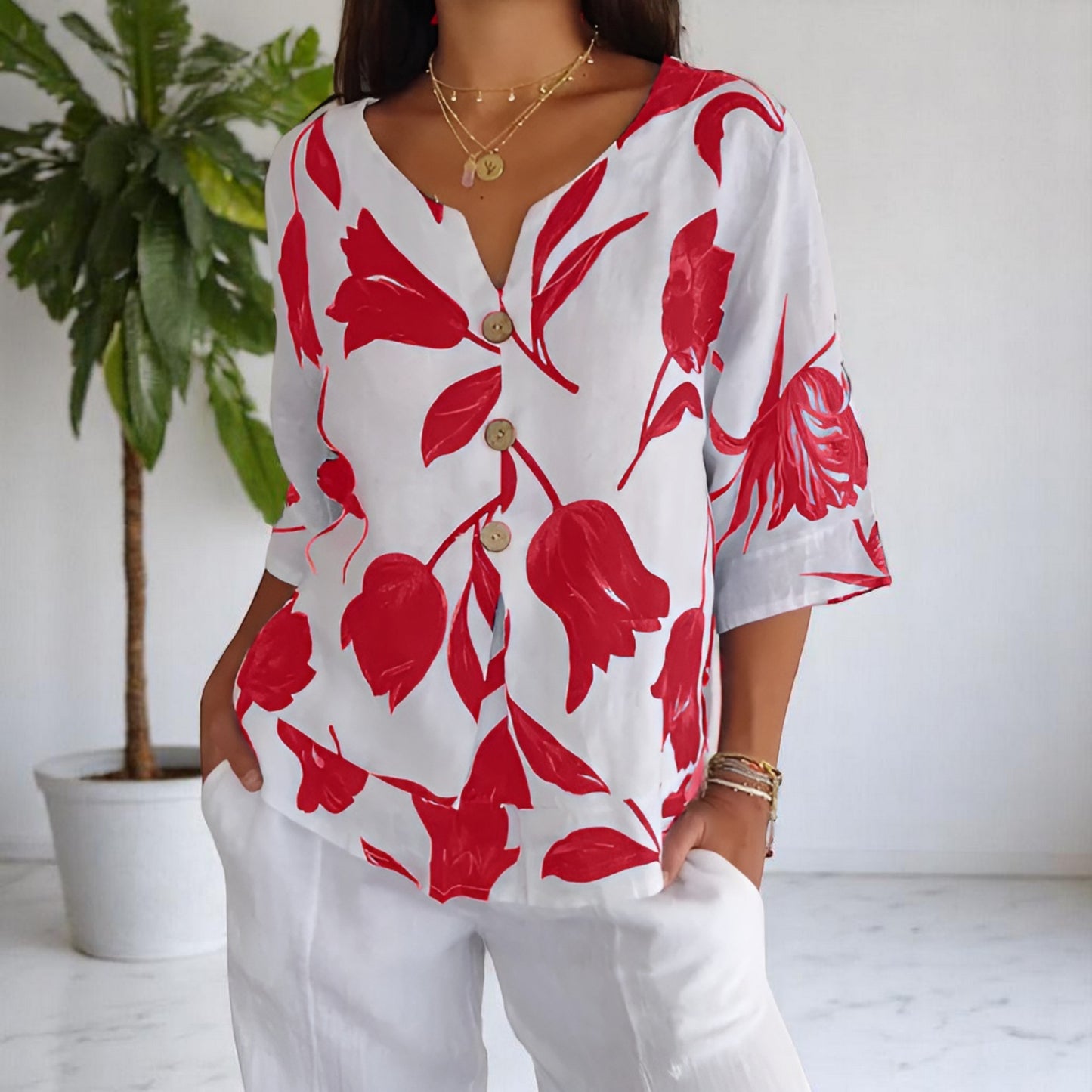Marie | Blouse fleurie