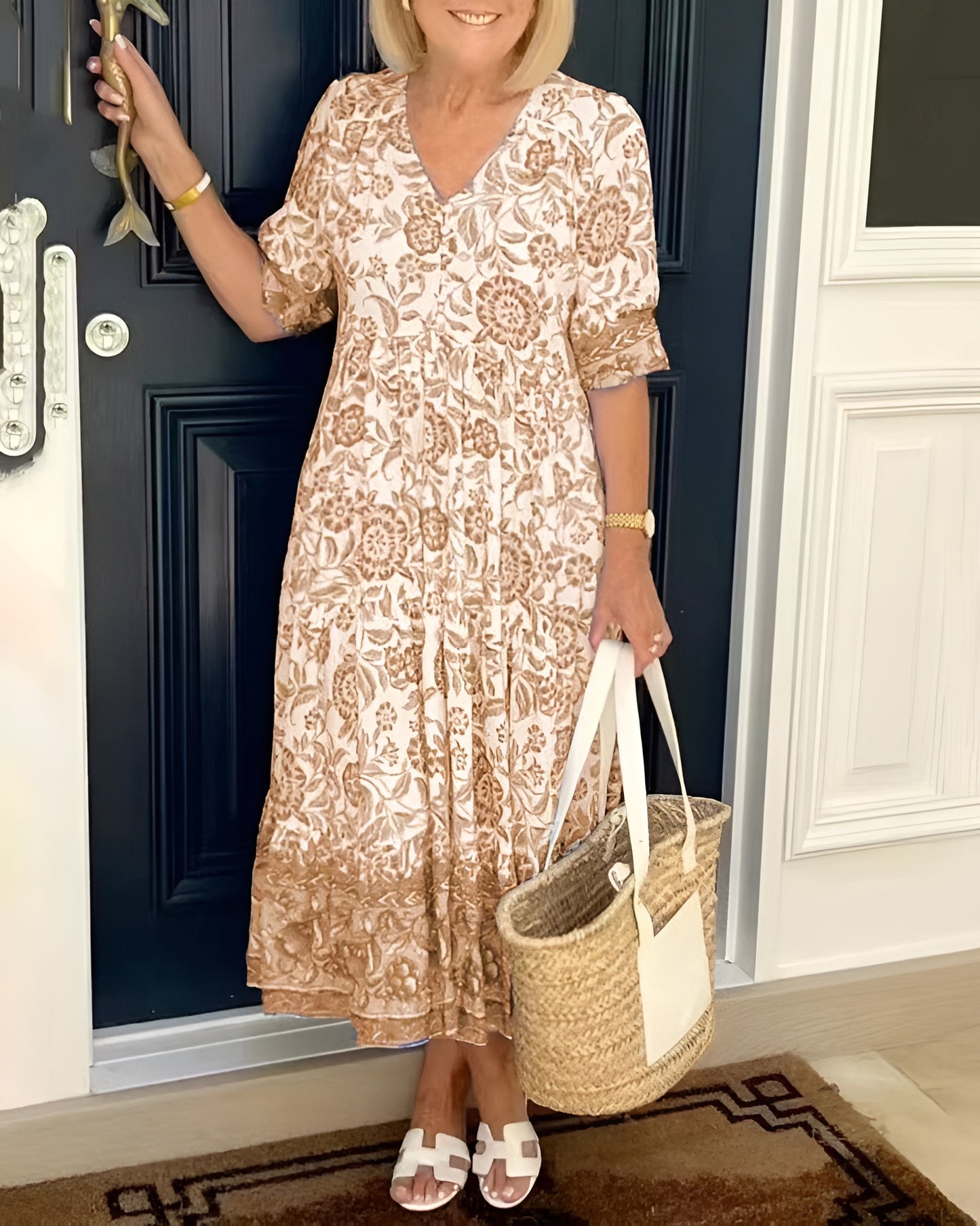 Evelyne | Robe Élégante à Fleurs