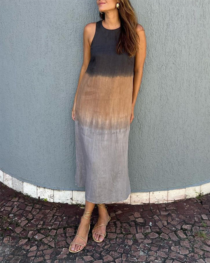 Yvonne - Robe sans manches et dégradé