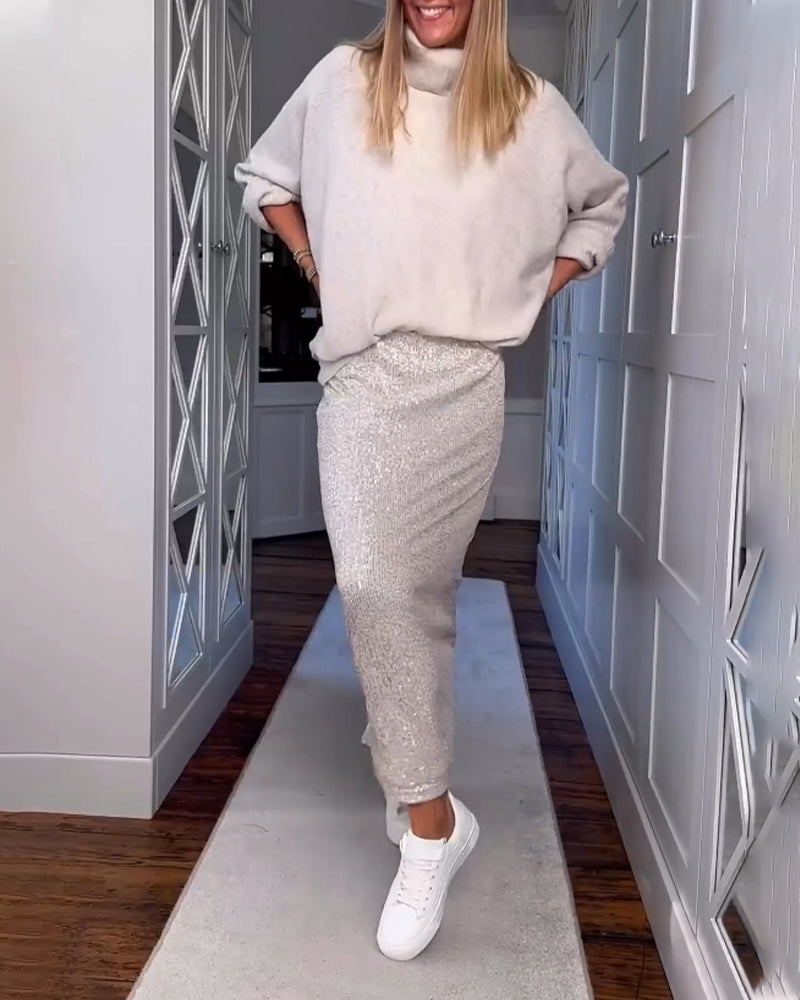 Nathalie | Jupe Élégante Scintillante