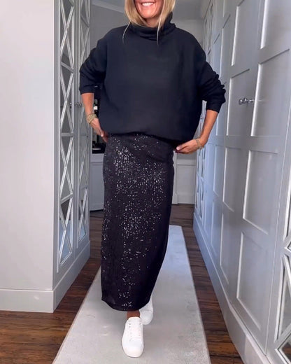 Nathalie | Jupe Élégante Scintillante
