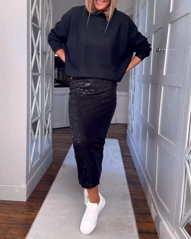 Nathalie | Jupe Élégante Scintillante