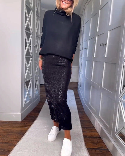 Nathalie | Jupe Élégante Scintillante