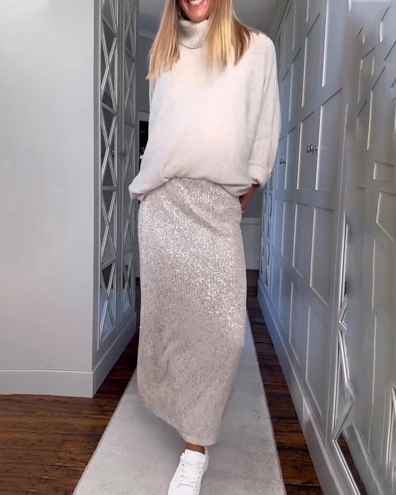 Nathalie | Jupe Élégante Scintillante