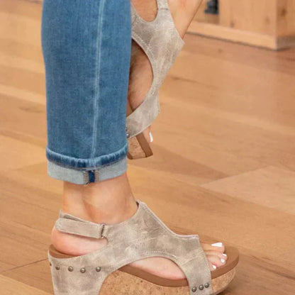 Nicole - Sandales compensées stylées