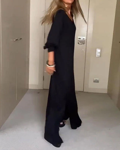 Sylvie | Robe Ample à Manches Longues