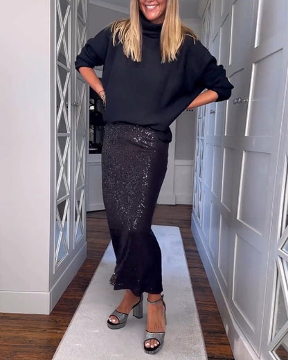 Nathalie | Jupe Élégante Scintillante