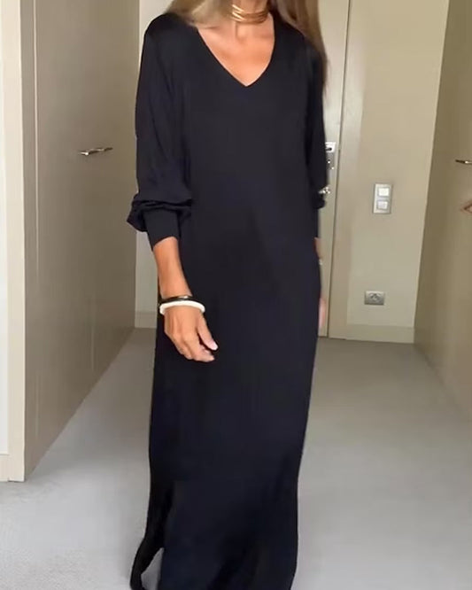 Sylvie | Robe Ample à Manches Longues